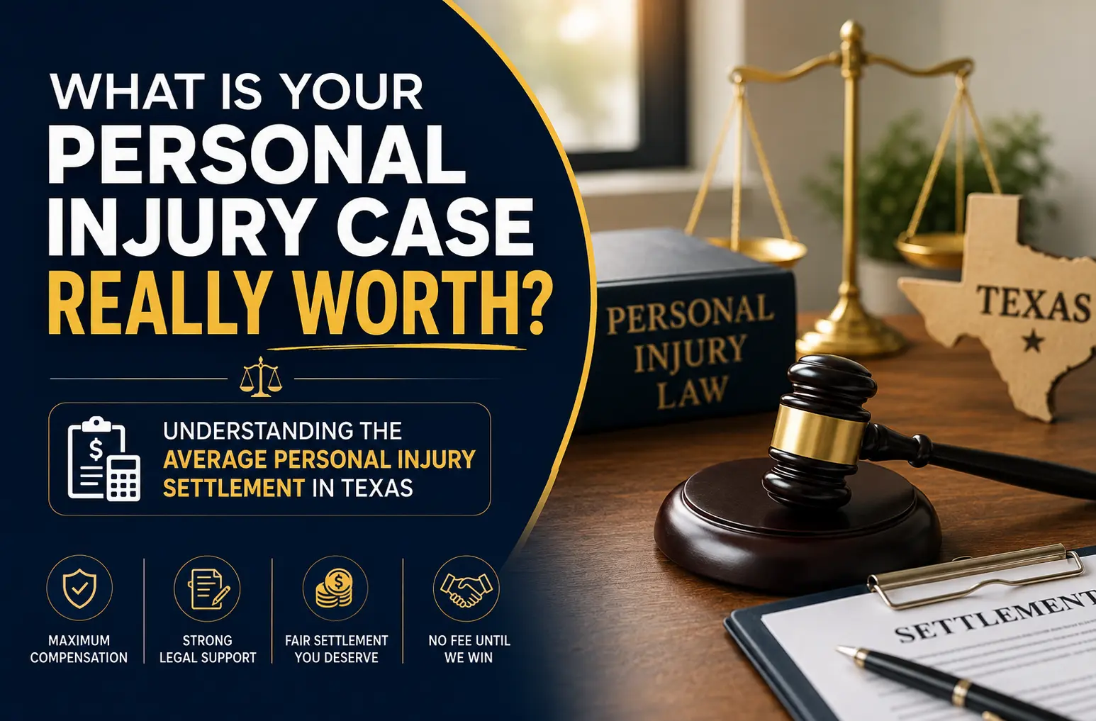 What is the average personal injury settlement in Texas