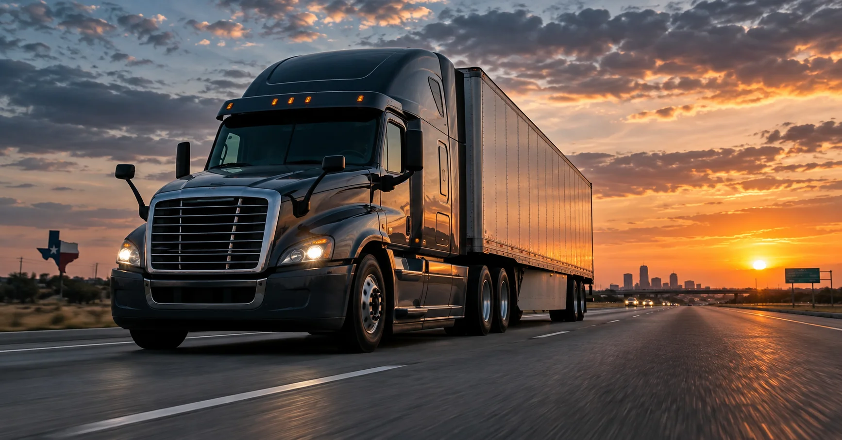 18-wheeler accident on a Texas highway
